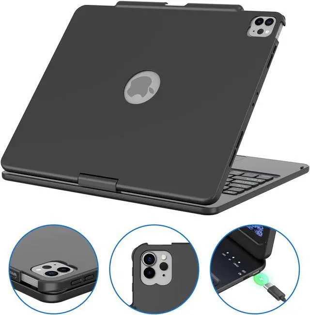 Alt view image 5 of 5 - KBCASE iPad Pro 12.9 Keyboard Case, 360°Rotatable Touch Keyboard Case for iPad Pro 12.9 inch 6th/5th/4th/3rd Generation & Stylus Pen for iPad,iPad Pencil 9th/10th Generation with Palm Rejection