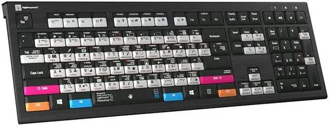 Alt view image 2 of 5 - Logickeyboard Designed for Photoshop CC, Lightroom CC and Lightroom Classic Compatible with Win 7-11- Astra 2 Backlit Keyboard # LKB-PSLR-A2PC-US