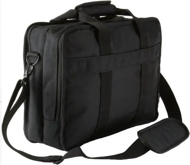 Alt view image 3 of 5 - Alpine Swiss Conrad Messenger Bag 15.6 Inch Laptop Briefcase with Tablet Sleeve Black