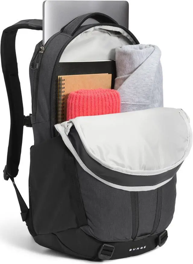 Alt view image 5 of 5 - THE NORTH FACE Surge Commuter Laptop Backpack | Daypack with Water Repellent Finish, 16" Laptop Sleeve, Reflective Details, Asphalt Grey Light Heather/TNF Black-NPF, One Size