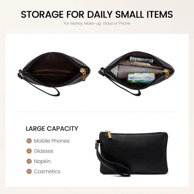 Alt view image 3 of 5 - LOVEVOOK Laptop Tote Bag for Women, 15.6 Inch Work Bags, Vintage Leather Tote Bag, Waterproof Computer Bags with Clutch Purse, Large Capacity Messenger Bag for Teacher College Business Office