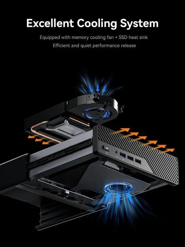 Alt view image 4 of 5 - MINISFORUM MS-01-S1260 Mini PC Barebone with Intel Core i5-12600H,vPro Enterprise Support,2x10Gbps SFP+LAN/2x2.5G RJ45/2xUSB4/HDIM/16xPCIe 4.0/M.2 NVMe SSD/U.2 NVMe SSD,Mini Computer(No OS/RAM/SSD)