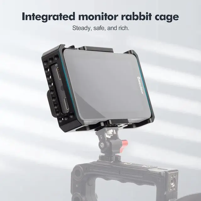 Alt view image 5 of 5 - Desview R6 Camera Field Monitor + Aluminum Alloy Monitor Cage 5.5 inch (Bundle)