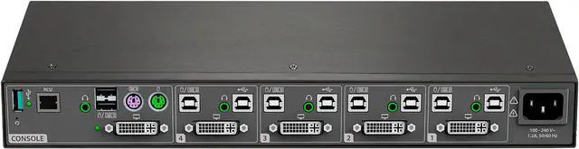 Alt view image 2 of 5 - Avocent Vertiv Cybex SC800 Secure Desktop KVM Switch, Single Head Monitor, 4 Port, Dual-Link, Secure Desktop KVM Switch, Common Access Card (CAC), (DPP), TAA Compliant (SC845-001)