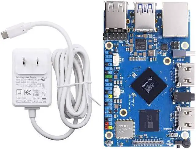 Main image of Orange Pi 5 Pro 4GB LPDDR5 Rockchip RK3588S 8-Core 64-Bit Single Board Computer with eMMC Socket, Development Board Run Orange Pi/Ubuntu/Debian/Android 12 OS (5 Pro 4GB+5V5A Type C Power Supply)