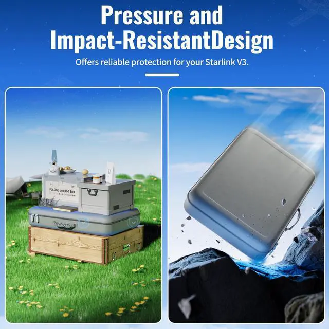 Alt view image 4 of 5 - Case for Starlink Gen 3, AstroniSync Travel Case for Starlink with Customized Internal Sections, Shock and Pressure-proof Bag for Starlink RV, Bag for Starlink Antenna with Anti-dust & Water Fabric