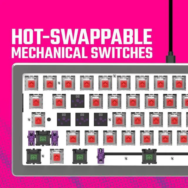 Alt view image 2 of 5 - Cooler Master CK720 Hot-swappable 65% Space Gray Mechanical Gaming Keyboard, Kailh Box V2 Soft Click White Switches, Customizable RGB, USB-C Connectivity, 3-Way Dial, QWERTY (CK-720-GKKW1-US)