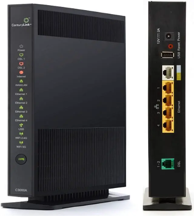 Alt view image 2 of 2 - CenturyLink C3000A DSL WiFi Modem Router