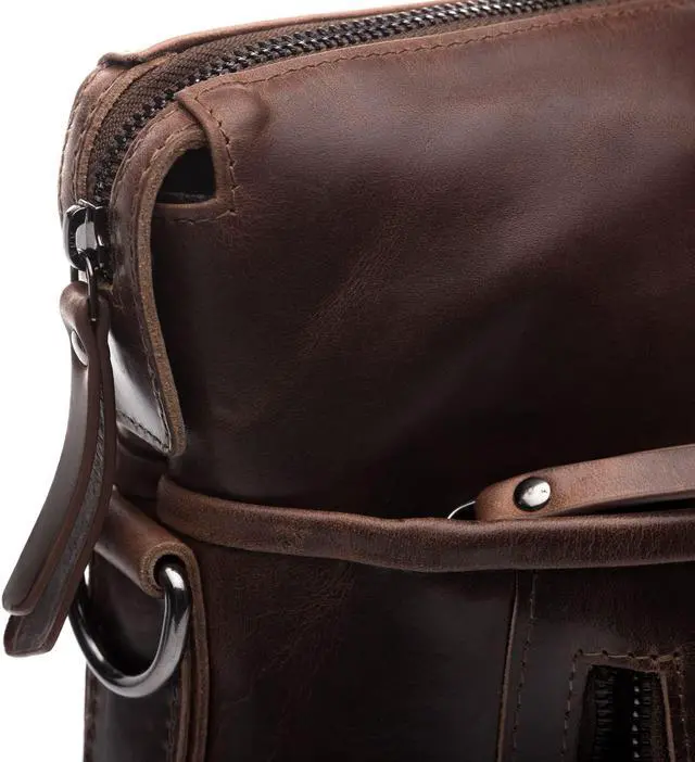 Alt view image 4 of 5 - SID & VAIN laptop bag LONDON Large business briefcase real leather portable computer office leather bag Unisex brown