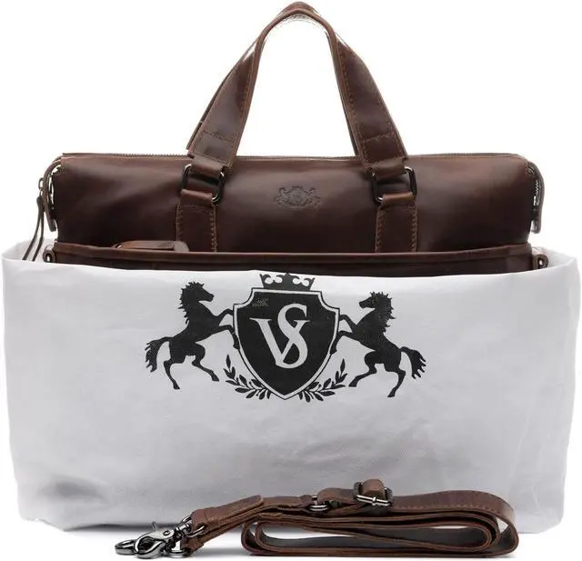 Alt view image 5 of 5 - SID & VAIN laptop bag LONDON Large business briefcase real leather portable computer office leather bag Unisex brown