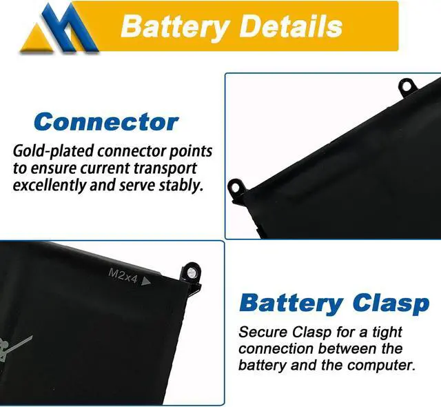 Alt view image 4 of 5 - Mobik 86Wh 69KF2 6-Cell Battery Replacement for Dell XPS 15 9500 9510 9520 G15 5510 5511 5515 5520 5521 Precision G5 G7 G16 M15 R3 R4 R5 R6 R7 M17 R3 R4 Inspiron 7510 7610 7620 P87F P91F 8FCTC 11.4V