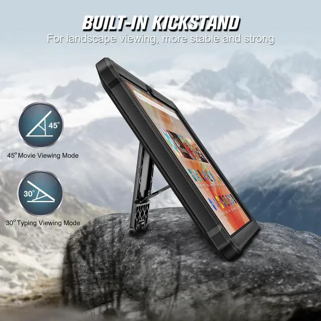 Alt view image 4 of 5 - Fintie Case for All-New Amazon Fire HD 10 and 10 Plus Tablet (13th Generation, 2023 Release) 10.1" - Tuatara Shockproof Kickstand Case + Trifold Lightweight Cover