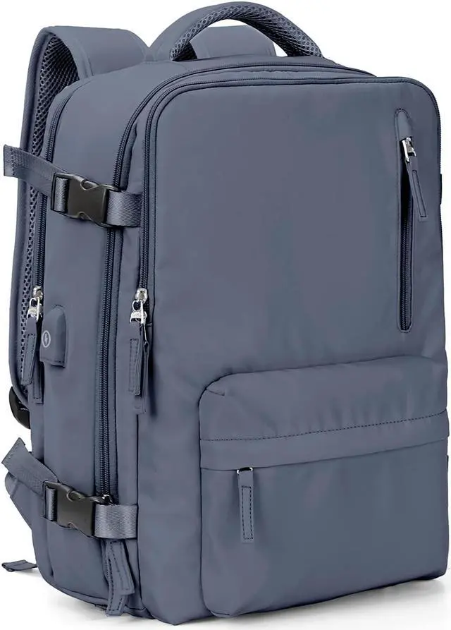 Main image of VGCUB Large Travel Backpack Bag for Women Men,Carry on Backpack,17 Inch Laptop Business Work Waterproof Backpack with Laptop Compartment,Person Item Flight Approved,Mochila de Viaje,Grey Blue