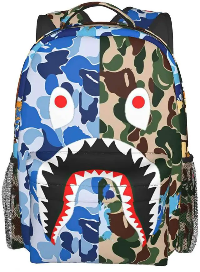 Main image of Vkaxopt Backpack Shark Teeth Camo Backpacks Travel Laptop Daypack Big Capacity Bookbag Fashion Durable Back Pack for Men and Women-ClassicColor