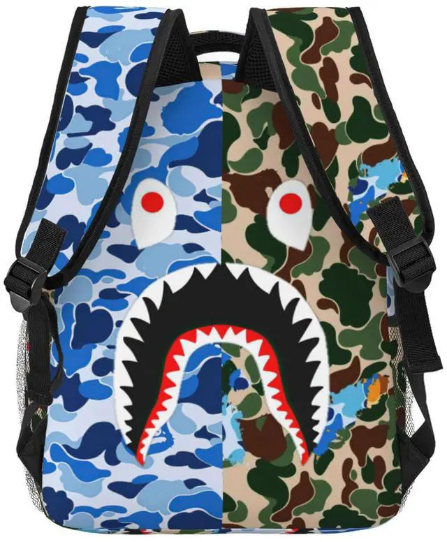 Alt view image 4 of 5 - Vkaxopt Backpack Shark Teeth Camo Backpacks Travel Laptop Daypack Big Capacity Bookbag Fashion Durable Back Pack for Men and Women-ClassicColor