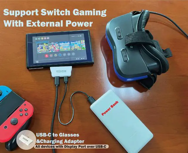 Alt view image 3 of 5 - USB-C to Glasses and Charging Adapter, Charge and Play, Switch, Steam Deck. Suits RayNeo, XREAL, Rokid, Thunderbird and VITURE XR/AR Glasses
