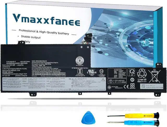 Main image of Vmaxxfanee L19M3PD6 52.5WH Laptop Battery Replacement for Lenovo Flex 5-15IIL05 5-14ARE05 5-14IIL05 81X2 82DF Series Notebook L19L3PD6 L19C3PD6 L19D3PD6 SB10X49074 SB10X49076 11.55V 4550mAh