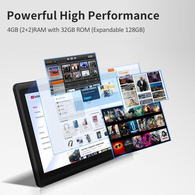 Alt view image 4 of 5 - VOLENTEX 7 Inch Tablet with Case, Quad Core Android 13 Tablet, 32GB ROM, WiFi 6, Bluetooth, Dual Camera, USB C Tablet PC, 7" Touch Screen IPS Full HD Display Android Tablet (Blue)