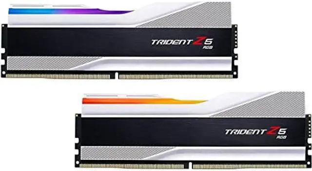 Main image of G.SKILL Trident Z5 RGB Series (Intel XMP 3.0) DDR5 RAM 32GB (2x16GB) 5200MT/s CL40-40-40-83 1.10V Desktop Computer Memory UDIMM - Metallic Silver (F5-5200J4040A16GX2-TZ5RS)