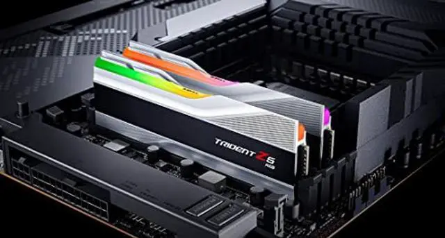 Alt view image 5 of 5 - G.SKILL Trident Z5 RGB Series (Intel XMP 3.0) DDR5 RAM 32GB (2x16GB) 5200MT/s CL40-40-40-83 1.10V Desktop Computer Memory UDIMM - Metallic Silver (F5-5200J4040A16GX2-TZ5RS)