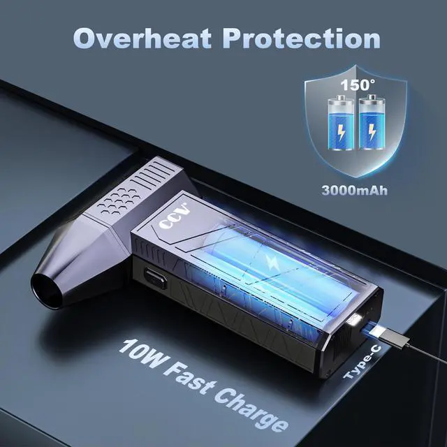 Alt view image 4 of 5 - CCV F33-Pearl Blue Adapter for Compressed Air Dusters