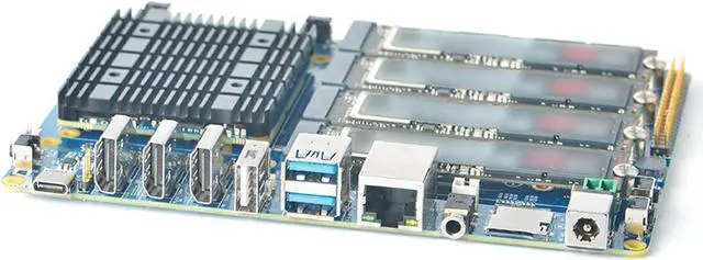 Alt view image 3 of 5 - WayPonDEV CM3588 Network Storage Module NAS Kit, 16GB LPDDR4 Single Board Computer, RK3588 2.4GHz CPU 6TOPs NPU Mali-G610 GPU, Support 4X NVMe SSD for Home Cloud Server, 8K Video Encoders (8+64GB)