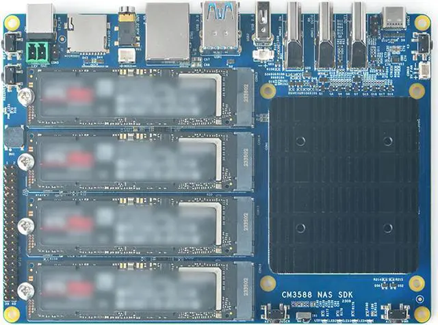 Alt view image 4 of 5 - WayPonDEV CM3588 Network Storage Module NAS Kit, 16GB LPDDR4 Single Board Computer, RK3588 2.4GHz CPU 6TOPs NPU Mali-G610 GPU, Support 4X NVMe SSD for Home Cloud Server, 8K Video Encoders (8+64GB)