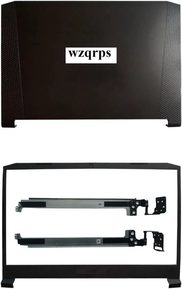 Main image of wzqrps Replacement Laptop LCD Cover Back Rear Top Lid with Front Bezel Hinges for Acer Nitro 5 AN515-54 55 AN515-56 57 44 AN515-45 60.QBAN2.002 AP3AT000210 FA2K1000200 Black