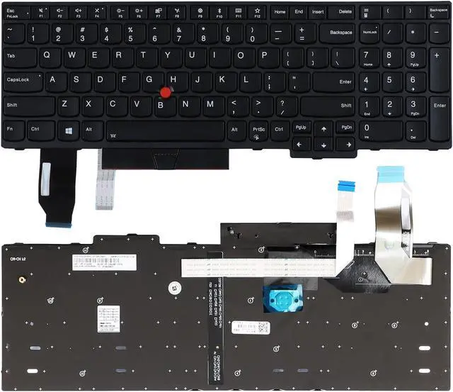 Main image of New Keyboard with Backlit Pointer Replacement for Lenovo IBM ThinkPad E580 E585 E590 E595 T590 L580 L590 P52 P53 P53S P72 P73 (Not Fit P52s) Black US Layout with Backlight and Trackpoint