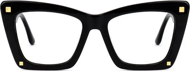 Alt view image 2 of 5 - Zeelool Stylish Oversized Rectangle Blue Light Blocking Glasses for Women Computer Eyeglasses ZJGA513369-01 Black