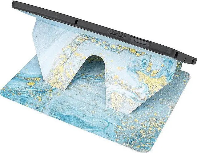 Alt view image 5 of 5 - SaharaCase Multi-Angle Folio Case for Samsung Galaxy Tab S8 (2022) [Shockproof Bumper] Rugged Protection Antislip Foldable Kickstand - Blue Marble