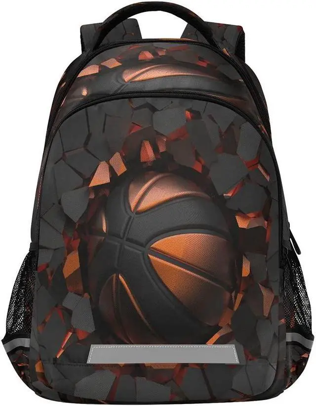 Main image of YoCosy Art Painting Sport Basketball Crash Backpack School Bookbag Laptop Purse Casual Daypack for Teen Girls Women Boys Men College Travel