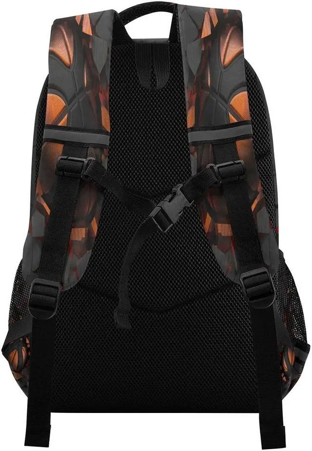Alt view image 2 of 5 - YoCosy Art Painting Sport Basketball Crash Backpack School Bookbag Laptop Purse Casual Daypack for Teen Girls Women Boys Men College Travel