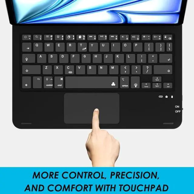 Alt view image 5 of 5 - baaaq Magnetic Keyboard case for iPad Air 11-inch (M2) 2024 & iPad Pro 11 inch (4th/3rd/2nd/1st Gen), Multi-Touch Trackpad, Floating Cantilever Stand,Backlit Wireless Keyboard