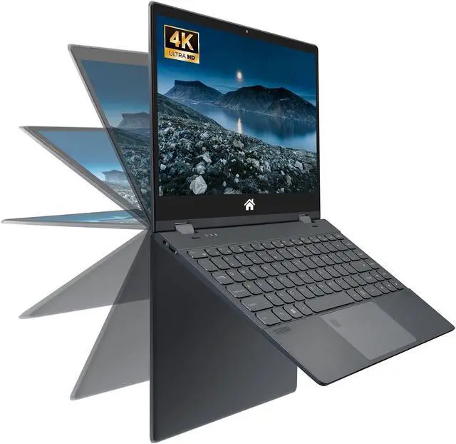 Main image of BINTEC 14'' 2 in 1 Touchscreen Laptop,3840 * 2160 IPS LCD, celeron N95(up to 3.4GHz), 16GB DDR4,Windows 11,Backlit Keyboard,Fingerprint Unlock,2.4G/5G WiFi,Type-C,Bluetooth 4.2 960G