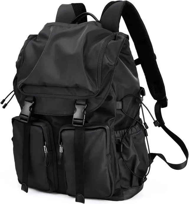 Main image of BJIAX Vintage Laptop Backpack for Men & Women, 35L Functional Stylish Backpack with Stretchy Side Pocket Design, Water Resistant College Work Commuter Travel Backpack Fits 17.3 Inch Tablet, Notebook