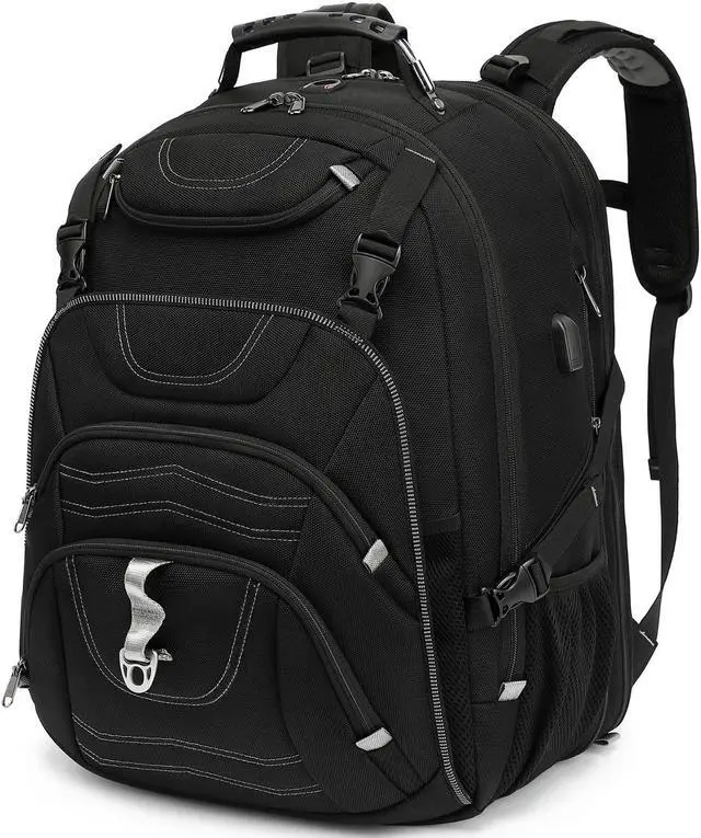 Main image of Boniyee Travel Backpack 17.3 Inch, Business Anti-Theft Laptop Bag with USB Charging Port, Waterproof