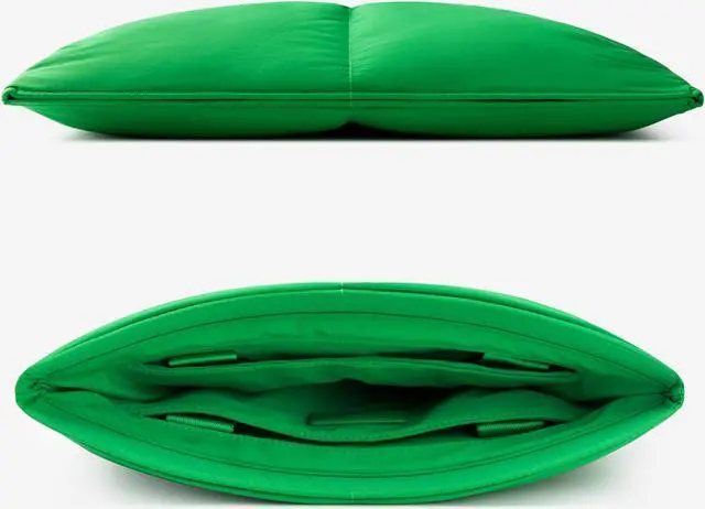 Alt view image 3 of 5 - Comfyable Puffy Laptop Sleeve 15 16 Inch, Quilted Puffer Laptop Carrying Case with Handle, Pillow Case Compatible for MacBook Air 15" M4 2025 & MacBook Pro 16" 2024, Puff Cover, Green