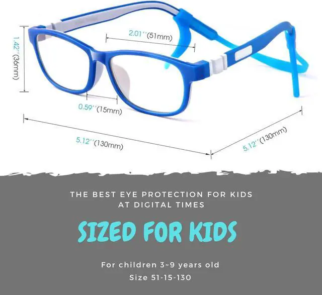 Alt view image 5 of 5 - Mind Bridge Kids Blue Light Blocking Computer Video Gaming Glasses - Anti Eyestrain | Durable Cute Protection Eyewear for Children Boys & Girls Digital Screen Time & Technology Use | 508 Blue