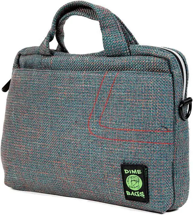 Alt view image 2 of 5 - DIME BAGS Side Hustler | Hemp Computer Bag | Padded Commuter Shoulder Bag (15 inch, Aqua)
