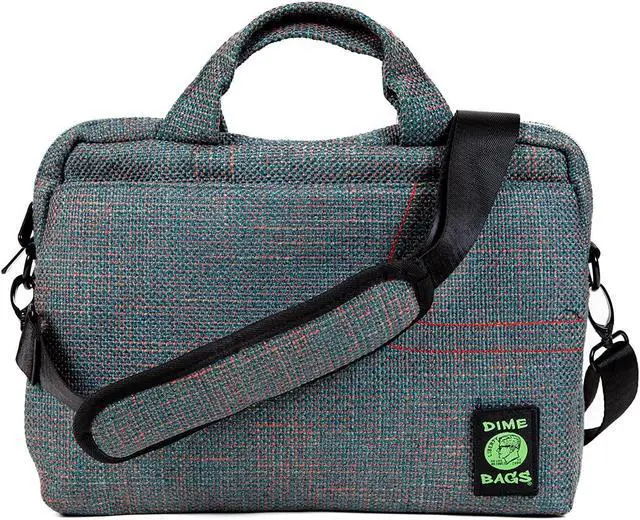 Alt view image 4 of 5 - DIME BAGS Side Hustler | Hemp Computer Bag | Padded Commuter Shoulder Bag (15 inch, Aqua)