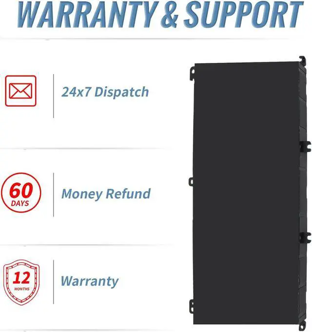 Alt view image 5 of 5 - Perhanmm 74Wh Type 357F9 71JF4 Li-ion Battery for Dell Inspiron 15 7000 Gaming 15 7559 7557 7567 7566 7759 5576 5577 INS15PD 0GFJ6 P57F P65F001 071JF4 0357F9 6-Cell 11.1V 11.4V