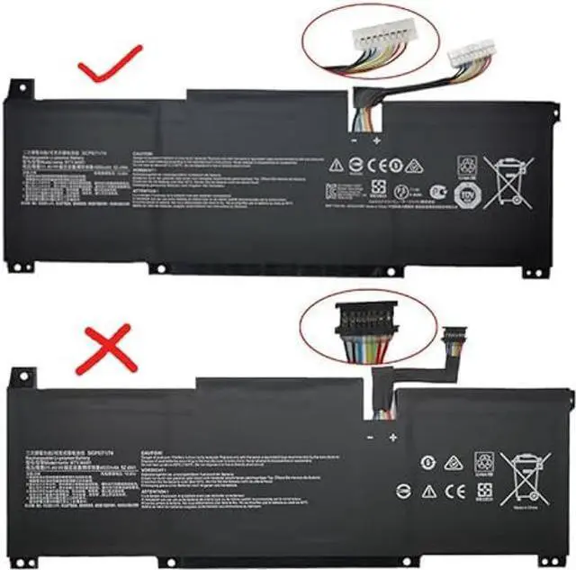 Alt view image 3 of 5 - EFOHANA BTY-M491 Laptop Battery Replacement for Msi Modern 15 A10M-215XFR 15 A10M-652UK A10M-004XFR A10M-489CA, Summit B15 A11MT-266XRU Series 3ICP6/71/74 11.4V 52.4Wh 4600mAh