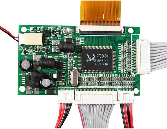 Alt view image 4 of 5 - FanyiTek 8" EJ080NA-05A 800X600 TTL LCD Screen with 4-Wire Resistive Touch Panel and VGA 2AV Controller Board 50pins