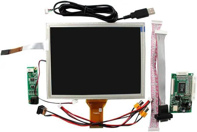 Alt view image 5 of 5 - FanyiTek 8" EJ080NA-05A 800X600 TTL LCD Screen with 4-Wire Resistive Touch Panel and VGA 2AV Controller Board 50pins