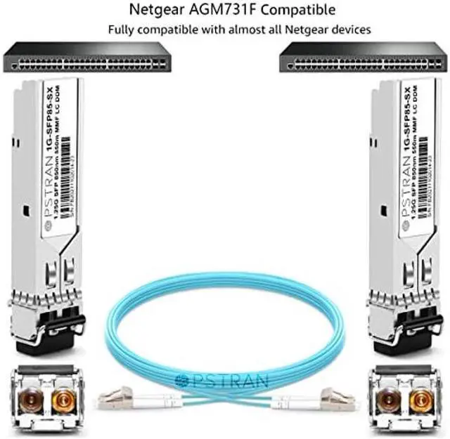 Alt view image 3 of 5 - OPSTRAN 1000BASE-SX SFP Optical Transceiver Module Compatible with Netgear AGM731F 850nm 550m DDM Duplex LC MMF 4pcs/Pack