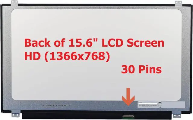 Alt view image 3 of 5 - FULLCOM New LCD Replacement Screen HD 1366x768 (Non Touch) 15.6 Inch NT156WHM-N32 (with Brackets) 30 Pin for DELL NCH65 for Laptop/Display/Screen/LCD Application