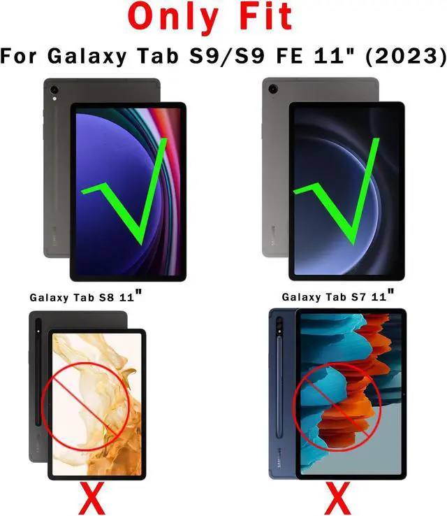 Alt view image 2 of 5 - Detachable Keyboard Case for Samsung Galaxy Tab S10 FE/S9 FE/S9 : 3-Zone 7 Color Backlit Keyboard with Touchpad - Auto Wake/Sleep Tablet Case with S-Pen Holder for Tab S10 FE 10.9"/S9 FE 10.9"/S9 11"