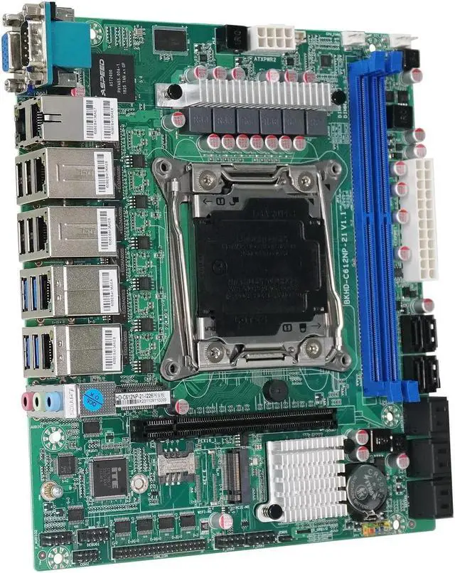 Alt view image 2 of 5 - HKUXZR X99 NAS Motherboard Slot 10xSATA 1*M.2_ NVME PCIE ×1 LGA2011-3 for NAS Router Sever 6x2.5GbE I226 DDR4 RAM Memory