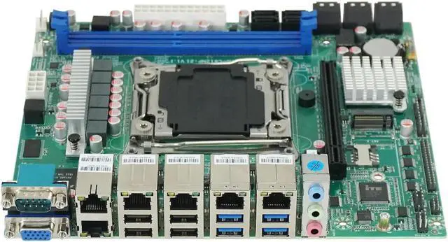 Alt view image 3 of 5 - HKUXZR X99 NAS Motherboard Slot 10xSATA 1*M.2_ NVME PCIE ×1 LGA2011-3 for NAS Router Sever 6x2.5GbE I226 DDR4 RAM Memory